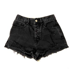 PacSun Black Frayed Jean Shorts No stains or rips :)